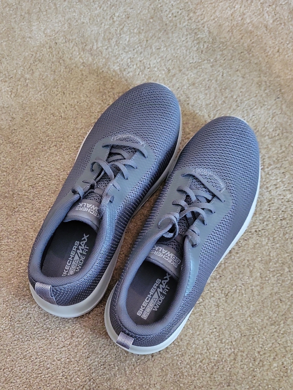 Skechers New Men’s Charcoal Gray Mesh Slip-On Sneakers